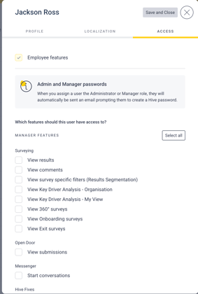 Manager Access 1 of 2